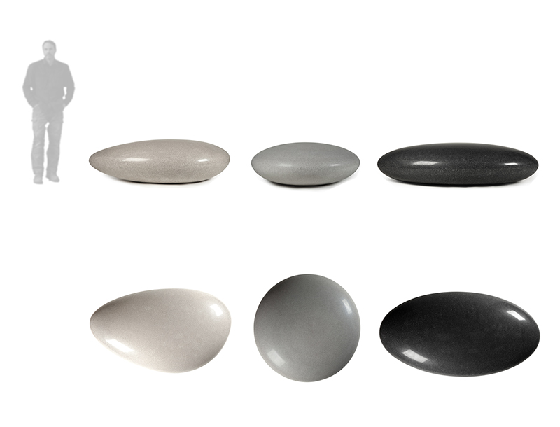 pendeen pebble Seats comparitive scale and shape