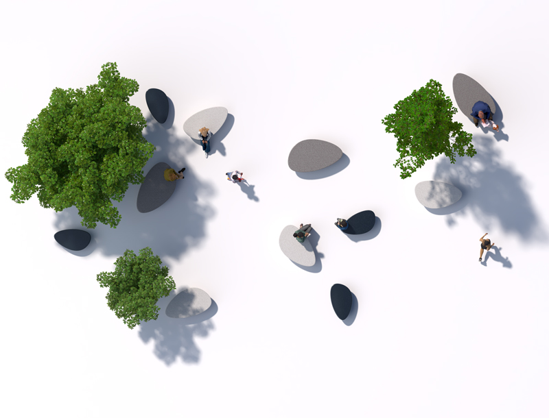 PLan-sky-Pebble-Bench-Concrete-barrell-seat-stone-bench-polioshed